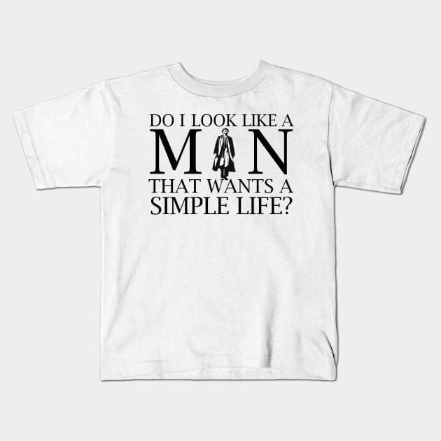 Simple Man Kids T-Shirt by JJFDesigns